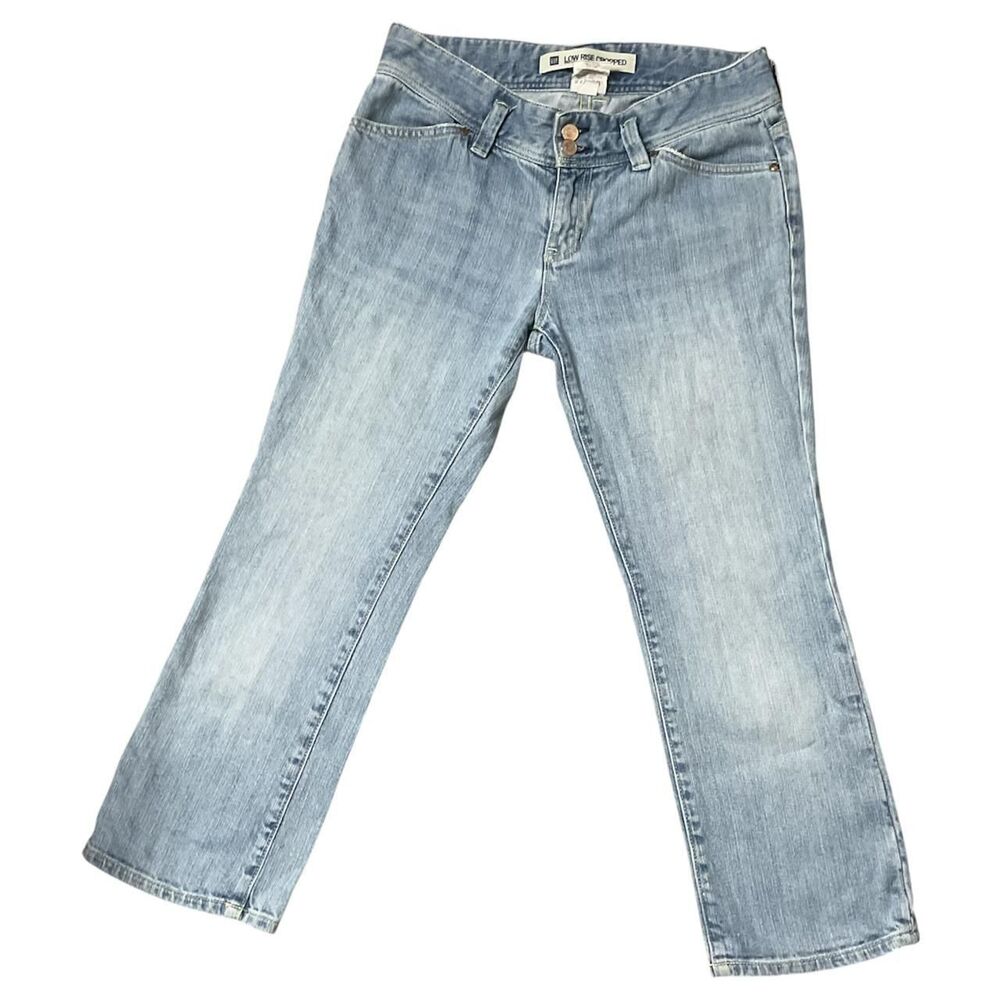 Gap Light Blue Stretch Low Rise Cropped Jeans Vintage Y2K Size 6